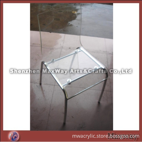 Simple Acrylic Meeting Room Chair with Steel Legs